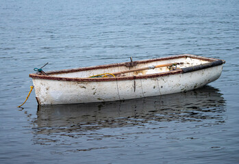Old boat floating