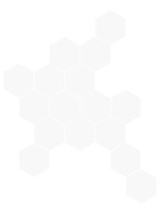 Fototapeta premium Light gray, 50 %, low opacity, hexagon, honeycomb pattern with no strokes. Isolated vector illustration, transparent background. Use for photo collection, collage, overlay, montage, layer mask.
