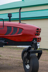 Fototapeta premium Powerful red harvester on holiday sabantui in Bashkortostan.
