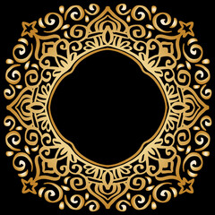 Hand drawing mandala frame Islamic background