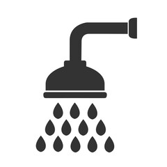 Water in the shower. Water tap.