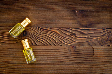 Aromatic Arabic essential oil - perfume in glass bottles
