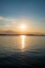 Fototapeta na wymiar sunset over sea, nature landscape