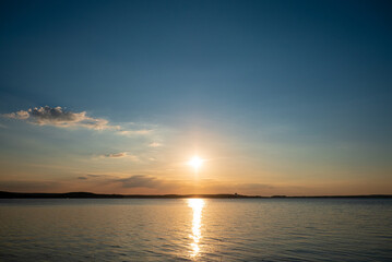 Obraz premium sunset over sea, nature landscape