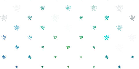 Light blue, green vector texture with disease symbols.