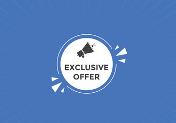 Exclusive offer Colorful label sign template. Exclusive offer symbol web banner
