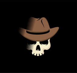 Cowboy skull vector illustration