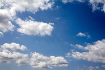 푸른하늘과 석양의 하늘 사진