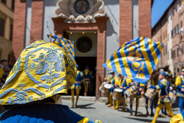 Traditionnal Parade Siena Toscane Italia - obrazy, fototapety, plakaty
