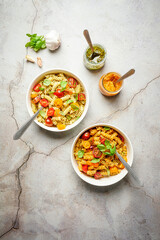 PESTO PASTA WITH CHERRY TOMATOES