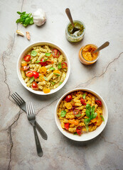 PESTO PASTA WITH CHERRY TOMATOES