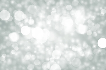 white snow blur abstract background. Bokeh Christmas blurred beautiful shiny Christmas lights