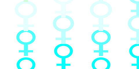 Light Blue, Green vector template with businesswoman signs.