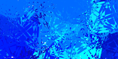 Dark BLUE vector background with triangles.