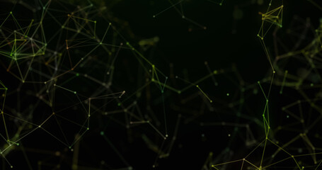 Image of digital data processing over black background