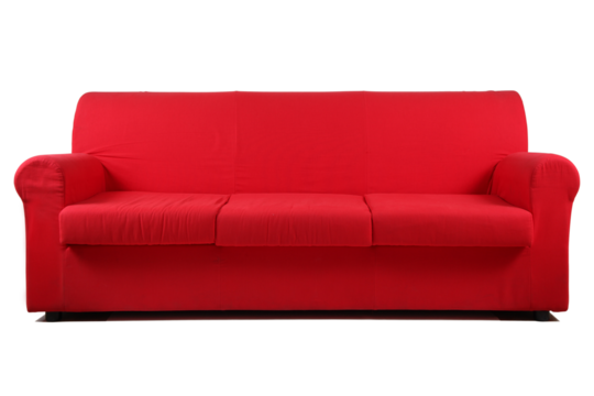 red sofa