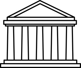 vintage building icon.