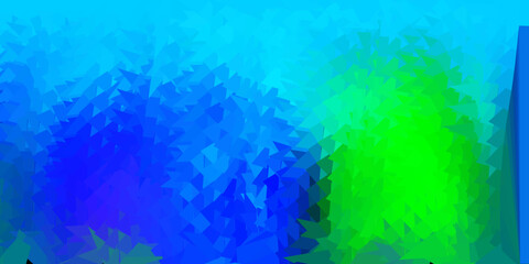 Light blue, green vector polygonal pattern.