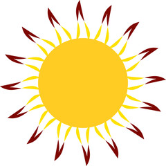 Sun Cartoon illustration Icon