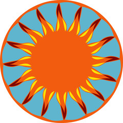 Sun Mosaic illustration Icon