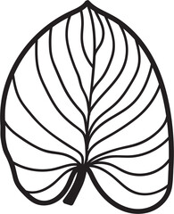 simplicity leaf freehand continuous line drawing flat design. 