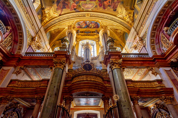 Interiors of Jesuit church (Jesuitenkirche) or University church, Vienna, Austria