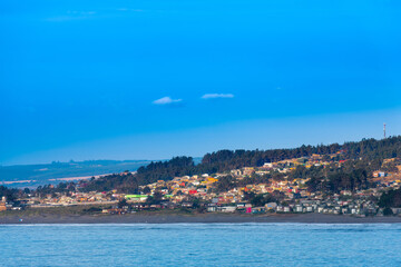 Naklejka na ściany i meble View of Pichilemu beach town, VI Region, Chile