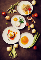 fried eggs with bacon