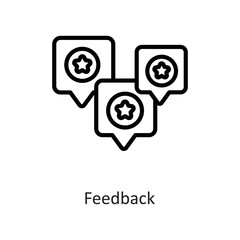 Feedback Outline Vector Icon Design illustration on White background. EPS 10 File