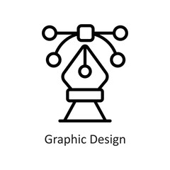 Graphic Design Outline Vector Icon Design illustration on White background. EPS 10 File