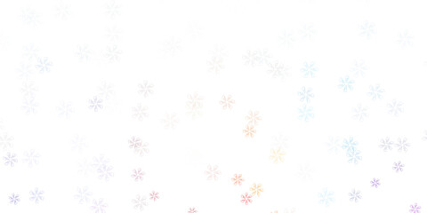 Light blue, red vector abstract artwork with leaves.