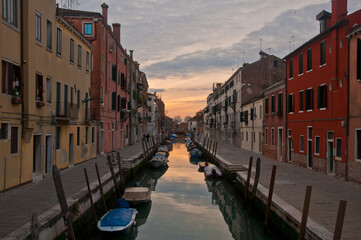 Fototapeta na wymiar Venezia al tramonto