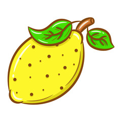 printable cute lemon drawing object flash card