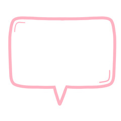 Naklejka premium Cue Speech and Thought Bubble Doodle