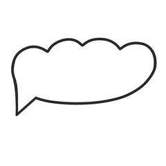 Cue Speech and Thought Bubble Doodle