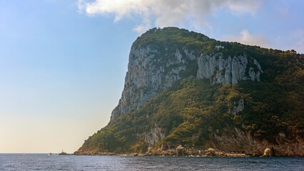 Rocky Coastline with deep blue sea