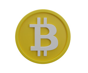 Bitcoin cryptocurrency concept, 3d render.
