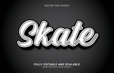 editable text effect, Skate style