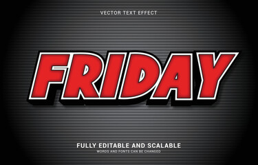 editable text effect, Friday style