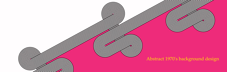 Simple abstract 1970's background design in futuristic retro style. vector design