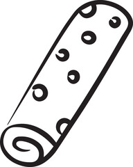 Vector burrito icon template. Traditional food logo concept: kebab, sandwich, shawarma, fajita, durum. Street fast food symbol illustration. 