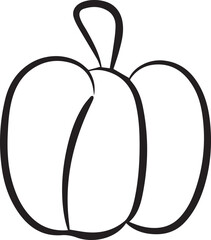 Vector illustration of whole pumpkins. pumpkin, vector sketch illustration