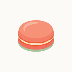 Pink macaroon icon.