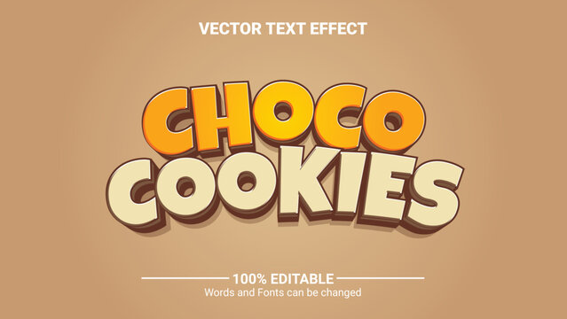 Choco cookies text effect