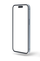 Modern smartphone screen mockup. Mobile UI application template. Cellphone frame with blank display isolated templates.