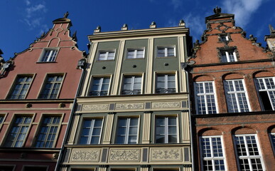 Fototapeta na wymiar Malerische Häuser im Zentrum von Danzig