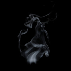 Smoke Effect Overlay Illustration on Black Background
