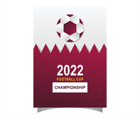 Football championship cup 2022 banner template.