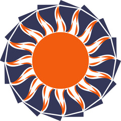 Sun Mosaic illustration Icon