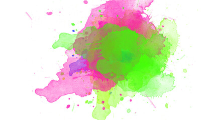 watercolor paint brush stroke. ink splash transition. Abstract inkblot, splat, fluid art, overlay, alpha matte composition, spread on a white paper background. ink transition splatter blot spreading.